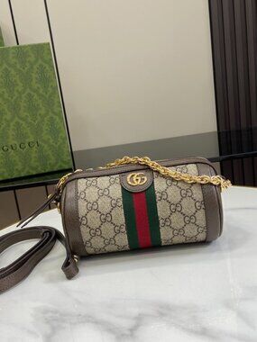 Gucci Ophidia Mini GG canvas Cylinder shoulder bag